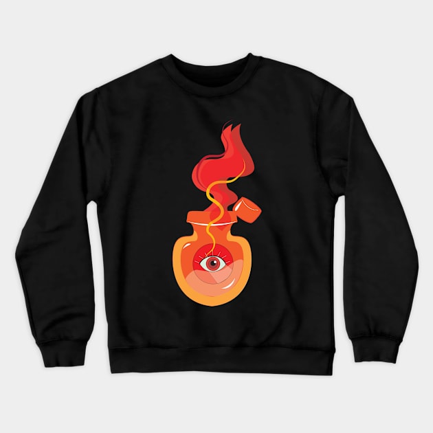 Orange Witch Eye Crewneck Sweatshirt by emma17